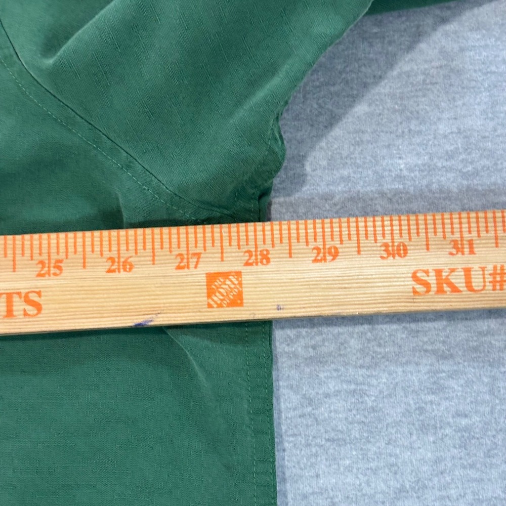 REI Mens XXL Green Short Sleeve Button Down Camp Shirt Modal Rayon Blend Logo - Picture 6 of 9